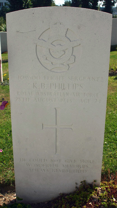 F/Sgt Keith Balfour Phillips<br/><br /><br />died August 28th, 1943